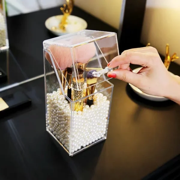 716d4330c9b26333f66f52bc90dfbdc1 Acrylic Pearl Makeup Brush Organizer