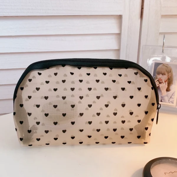 91d85c8e11dbc7514082da708e051a2f Cute Heart Grenadine Cosmetic Bag 3pcs Set