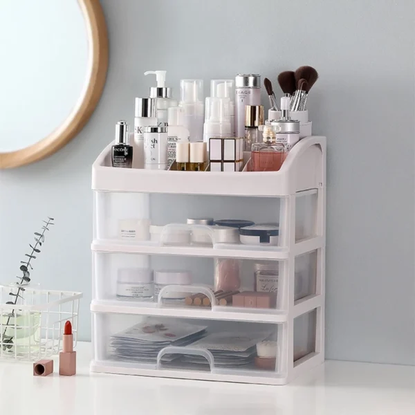 fb959e0ac9de8aae08fd989517ed5d33 3 Layer Makeup Storage Drawer Box