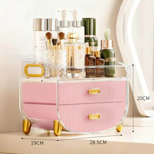 sg-11134201-821cw-mh6zdefeoiyy61 Transparent Makeup Storage Box with Drawers